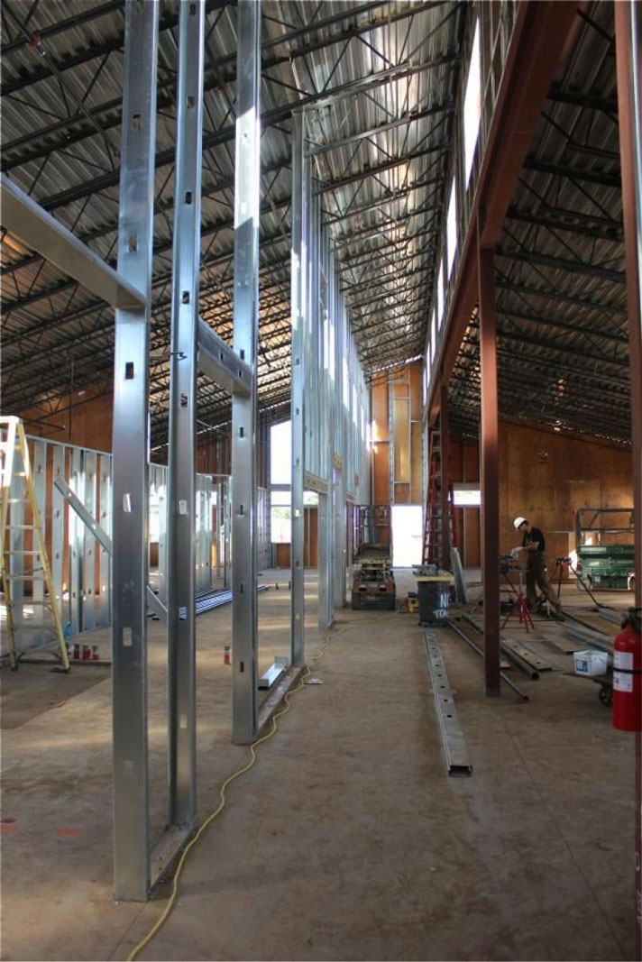 inside of a building under construction