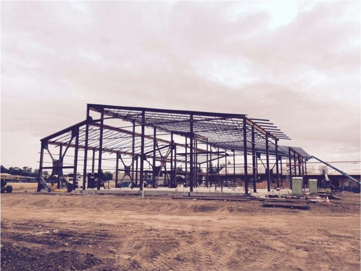 framework of a building under construction